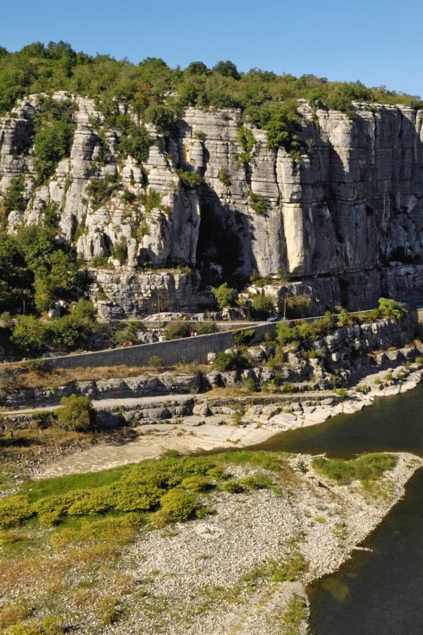 Ardeche River in Balazuc, France